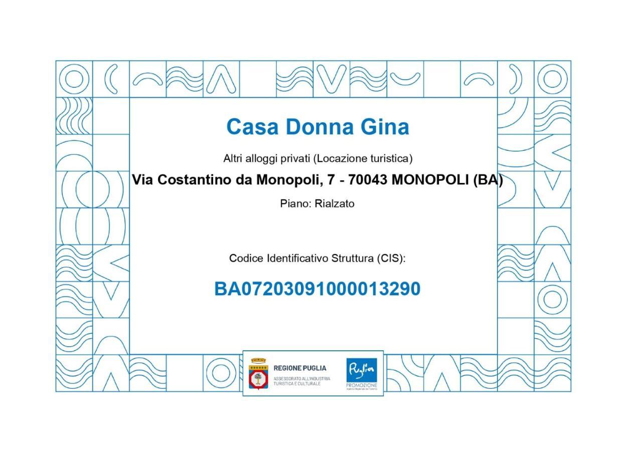 Casa Donna Gina - Puglia Mia Apartments Monopoli Dış mekan fotoğraf